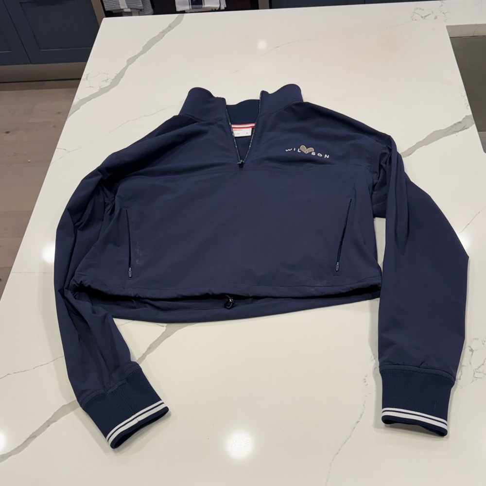 Wilson Navy Davenport Woven Popover